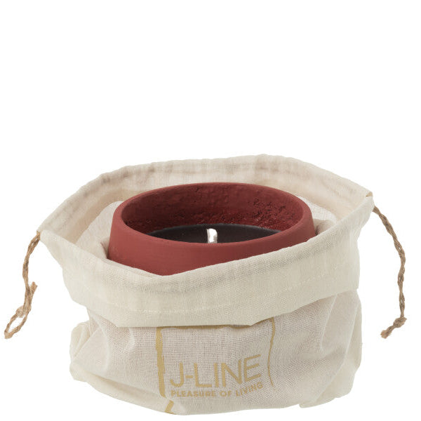 Buitenkaars Cyra Cement Rood Small 18uur - Buitenkaars - J-Line - livinglovely.nl