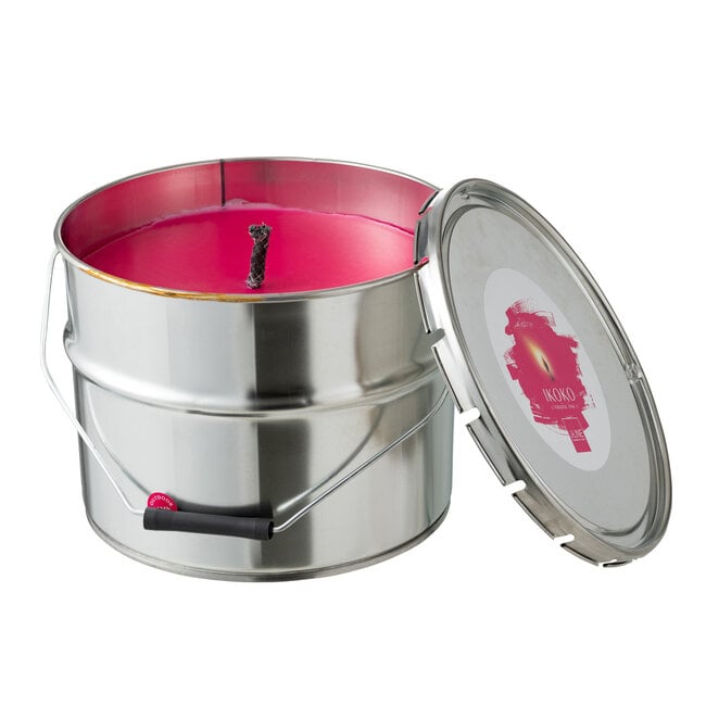 Buitenkaars Verfpot Ikoko Metaal/Was Fuchsia Large 135u - Buitenkaars - J-Line - livinglovely.nl