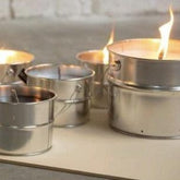 Buitenkaars Verfpot Ikoko Metaal/Was Muntgroen Large 135u - Buitenkaars - J-Line - livinglovely.nl