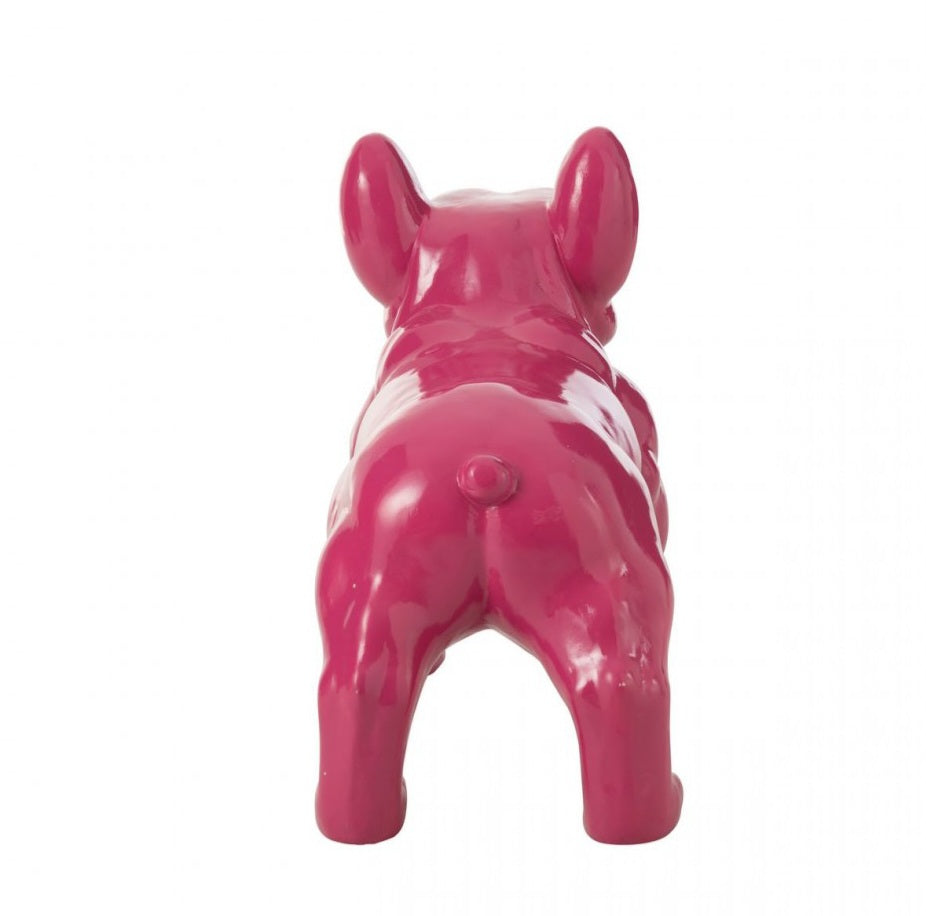 Bulldog Fuchsia L88cmxB38cmxH63 J-Line - Beeld - J-Line - livinglovely.nl