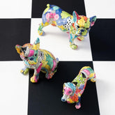 Bulldog Ogen Zittend Pop-Art Polyresine - Beeld - J-Line - livinglovely.nl