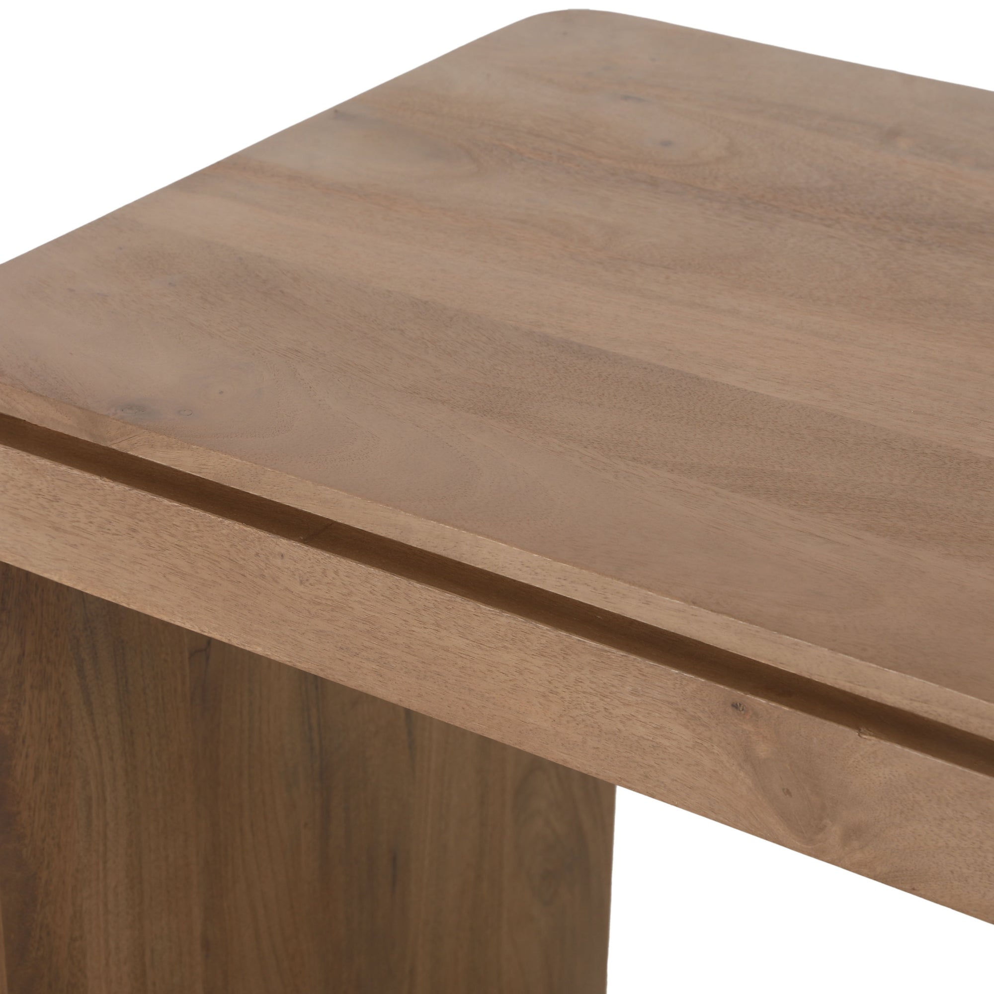 Houtnerf en naturel afwerking van het Bureau Dallas Mangohout van Starfurn