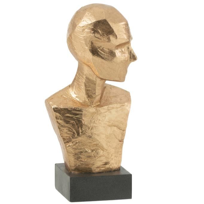 Bust Beeld Goud J-Line - Beeld - J-Line - livinglovely.nl