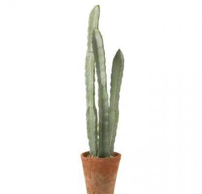 Cactus In Pot Plastiek Groen Large Set van 3 - Kunstplant - J-Line - livinglovely.nl