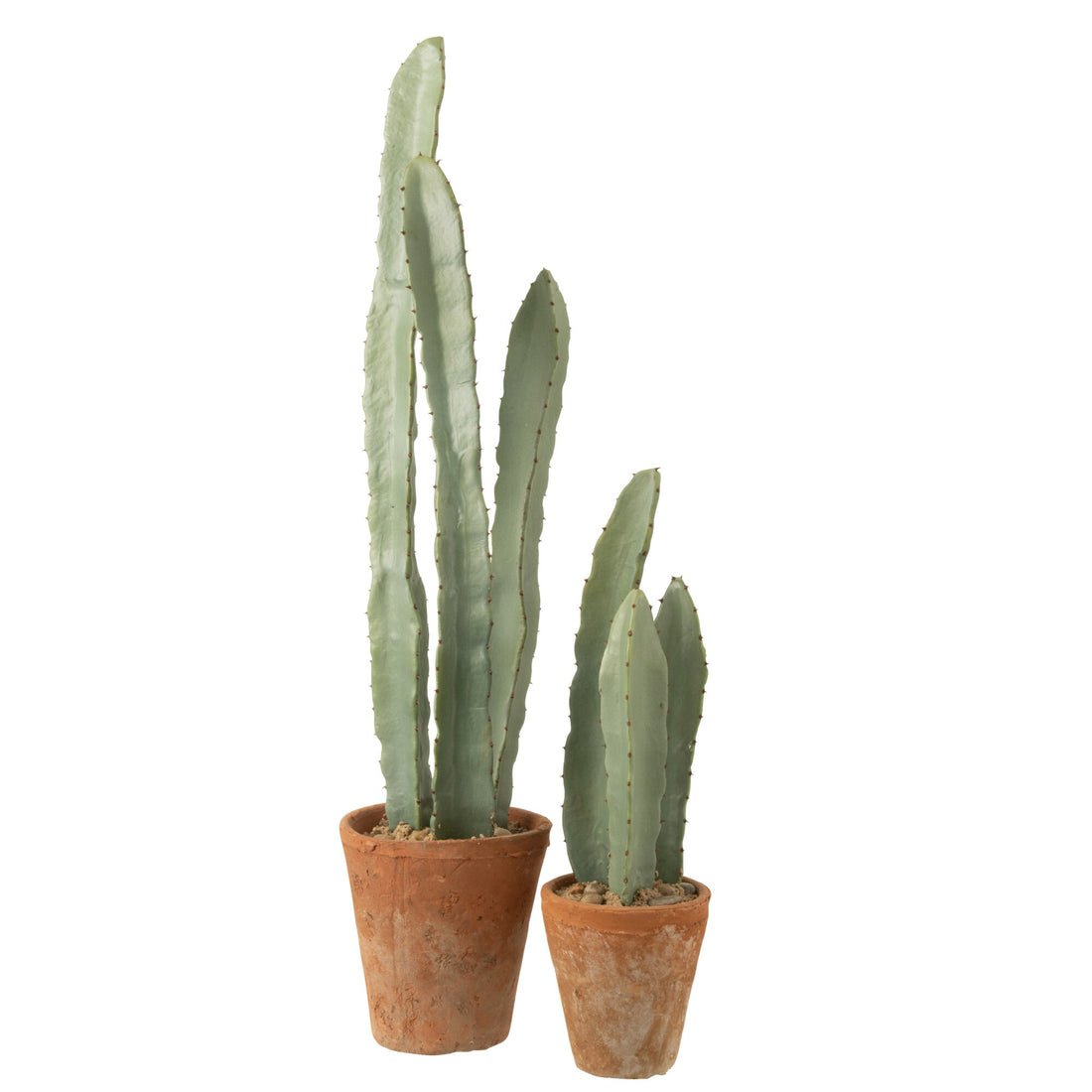 Kaktus im Topf aus Kunststoff, grün, groß, 3er-Set