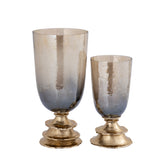 Cevar Champagne Luster Glass Stormlight L PTMD - Kandelaar - PTMD - livinglovely.nl