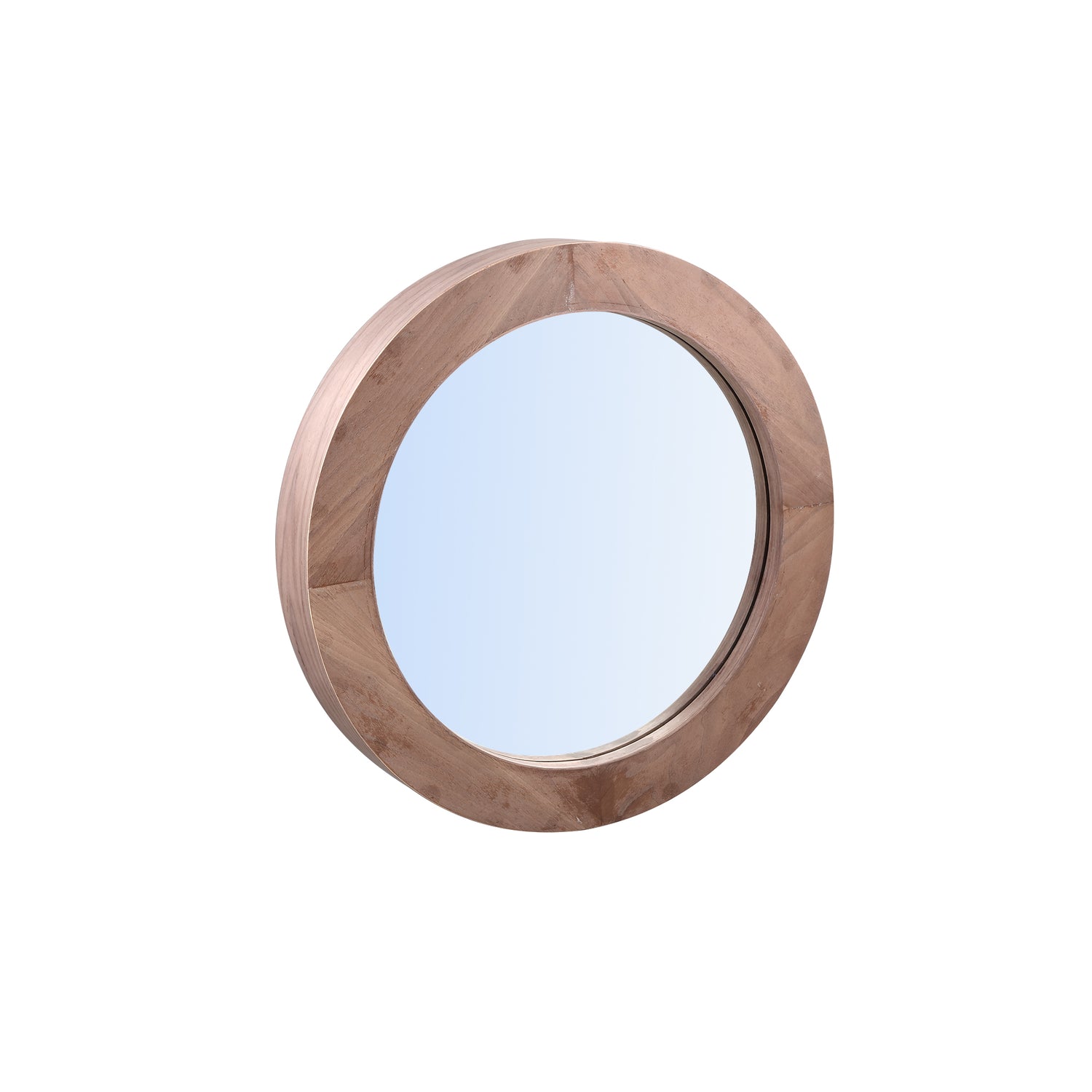 Channel Natural Firwood Veneer Mirror Thick S 60x8,5x60cm PTMD - Spiegel - PTMD - livinglovely.nl