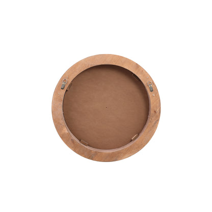 Channel Natural Firwood Veneer Mirror Thick S 60x8,5x60cm PTMD - Spiegel - PTMD - livinglovely.nl