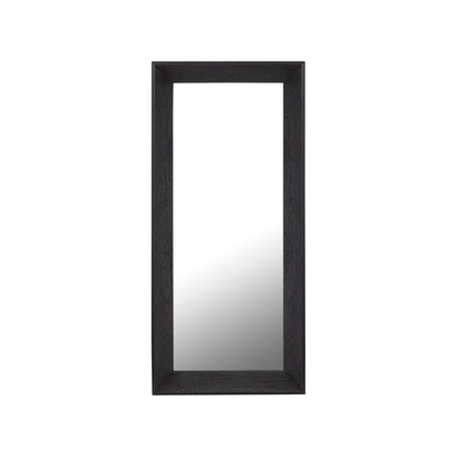 Chevar Black Oak Wood Mirror Rectangle S 70x130x160cm PTMD - Spiegel - PTMD - livinglovely.nl