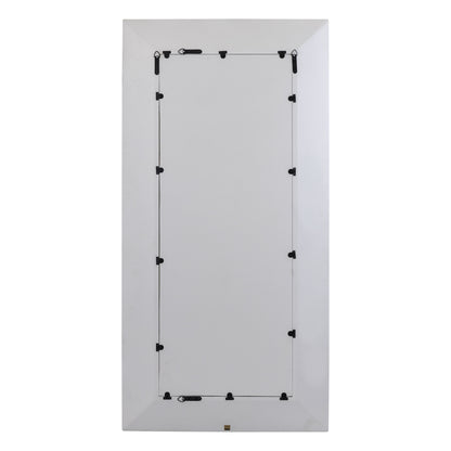 Chinasa White Rect Mdf Mirror Gold Finish Low 80x9x160 cm PTMD - Spiegel - PTMD - livinglovely.nl