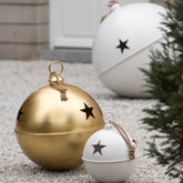 Christmas Bauble Ball Iron Gold Colored Large - - J-Line - livinglovely.nl