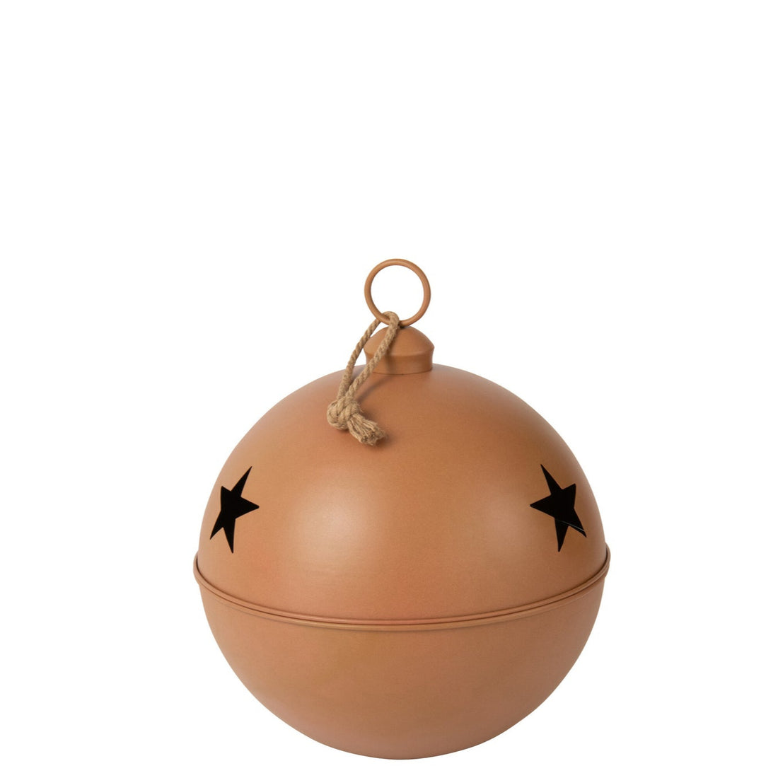 Christmas Bauble Ball Iron Rust Brown Large - - J-Line - livinglovely.nl