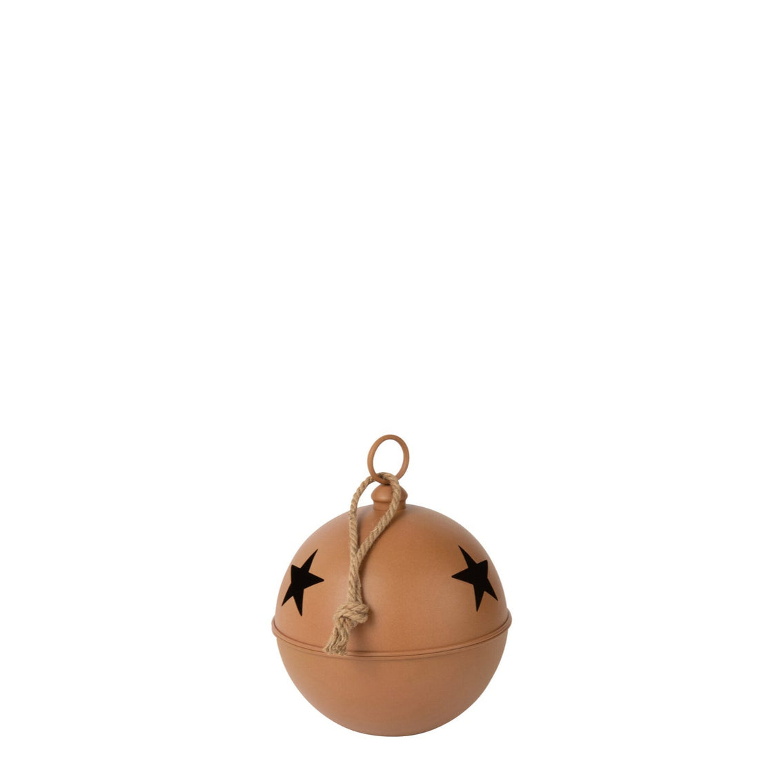 Christmas Bauble Ball Iron Rust Brown Medium - - J-Line - livinglovely.nl
