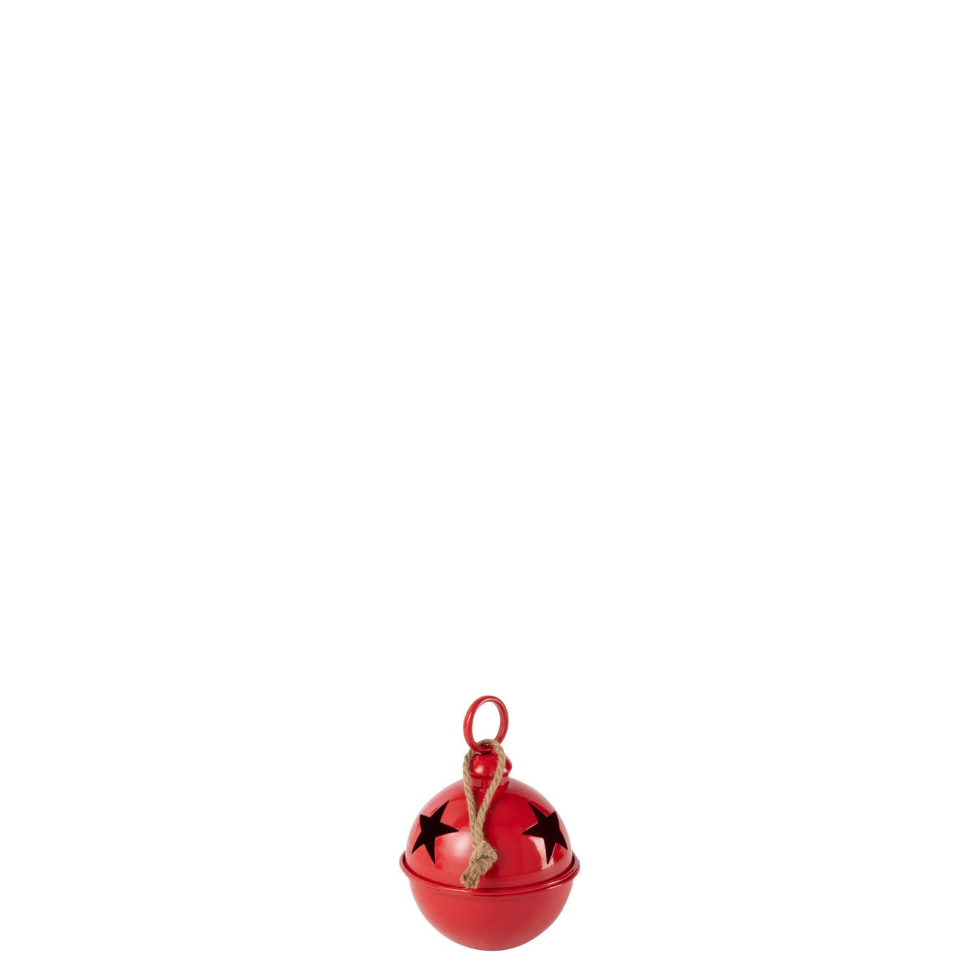 Christmas Bauble Bright Ball Iron Red Small - - J-Line - livinglovely.nl