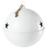 Christmas Bauble Bright Ball Iron White Extra Large - - J-Line - livinglovely.nl