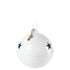 Christmas Bauble Bright Ball Iron White Large - - J-Line - livinglovely.nl