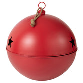 Christmas Bauble Mat Ball Iron Red Extra Large - - J-Line - livinglovely.nl