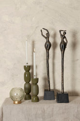 Ciwan Antique Brass alu casted women statue B PTMD - Beeld - PTMD - livinglovely.nl