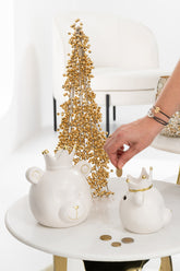 Cone Beads Acrylic Gold Colored Large - - J-Line - livinglovely.nl