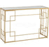 Console Lijnen Metaal/Glas Goud - Sidetable - J-Line - livinglovely.nl