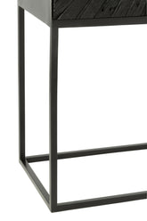 Cupboard Shanil Wood/Iron Black - - J-Line - livinglovely.nl