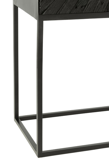 Cupboard Shanil Wood/Iron Black - - J-Line - livinglovely.nl