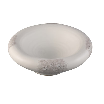 Dangelo Schaal Keramiek Wit Rond Medium van PTMD, extra productfoto met aandacht voor vorm en afwerking