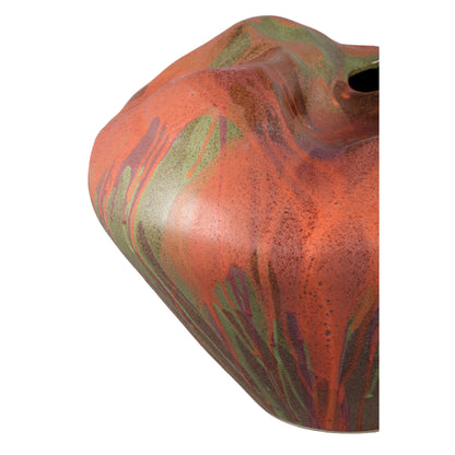 Dangelo Vaas Keramiek Roodbruin Medium van PTMD, productfoto vanuit een andere hoek