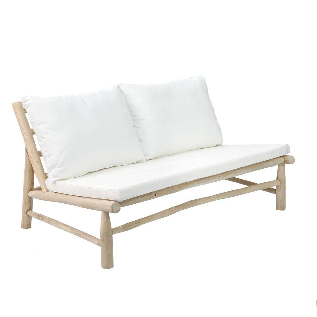 De Island Tweezitter - Naturel Wit - Outdoor bank - Bazar Bizar - livinglovely.nl