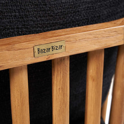 De Malawi Eenzitter - Naturel Zwart - Outdoor loungestoel - Bazar Bizar - livinglovely.nl