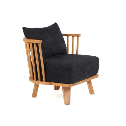 De Malawi Eenzitter - Naturel Zwart - Outdoor loungestoel - Bazar Bizar - livinglovely.nl