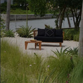 De Malawi Tweezitter - Naturel Zwart - Outdoor bank - Bazar Bizar - livinglovely.nl