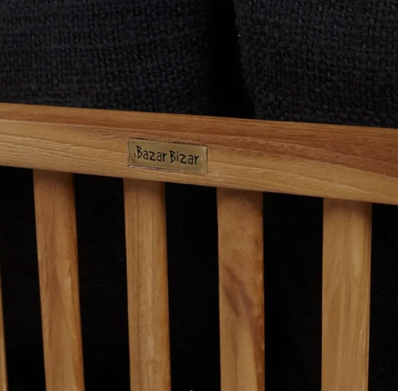 De Malawi Tweezitter - Naturel Zwart - Outdoor bank - Bazar Bizar - livinglovely.nl
