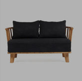 De Malawi Tweezitter - Naturel Zwart - Outdoor bank - Bazar Bizar - livinglovely.nl