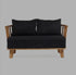 De Malawi Tweezitter - Naturel Zwart - Outdoor bank - Bazar Bizar - livinglovely.nl