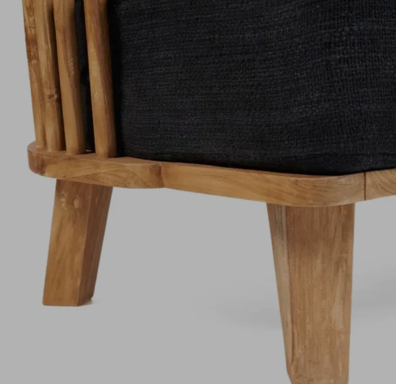 De Malawi Tweezitter - Naturel Zwart - Outdoor bank - Bazar Bizar - livinglovely.nl
