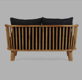 De Malawi Tweezitter - Naturel Zwart - Outdoor bank - Bazar Bizar - livinglovely.nl