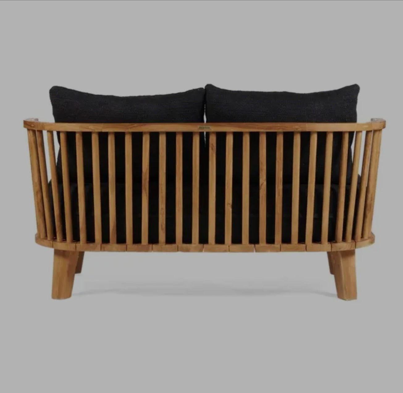 De Malawi Tweezitter - Naturel Zwart - Outdoor bank - Bazar Bizar - livinglovely.nl