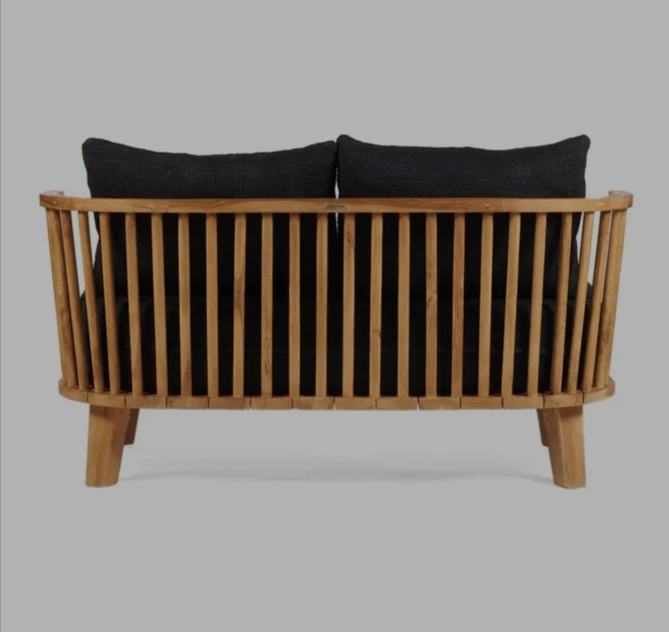 De Malawi Tweezitter - Naturel Zwart - Outdoor bank - Bazar Bizar - livinglovely.nl
