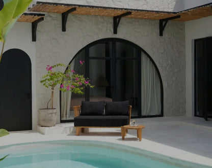 De Malawi Tweezitter - Naturel Zwart - Outdoor bank - Bazar Bizar - livinglovely.nl