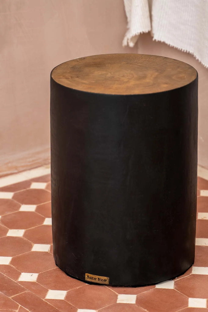De Tribe Kruk - Naturel Zwart - Kruk - Bazar Bizar - livinglovely.nl