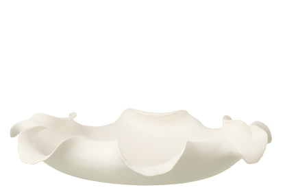 Decoratieve Schaal Helix Onregelmatig Keramiek Wit - Schaal - J-Line - livinglovely.nl