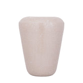 Dezia Pot Beige Mozaïek Hoog Medium van PTMD, vooraanzicht van de hoge ijzeren pot met beige mozaïek op wit