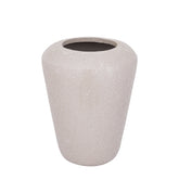Dezia Pot Beige Mozaïek Hoog Medium van PTMD, ander aanzicht van de hoge ijzeren pot met beige mozaïek