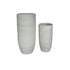 Dezzel White Glazed Round Ceramic Pot High Set van 2 PTMD - Pot - PTMD - livinglovely.nl