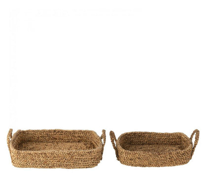 Dienbladen Waterhyacint Natuur set van 2 - Dienblad - J-Line - livinglovely.nl