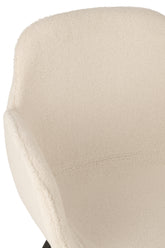 Dinning Chair Fabric/Metal White - - J-Line - livinglovely.nl