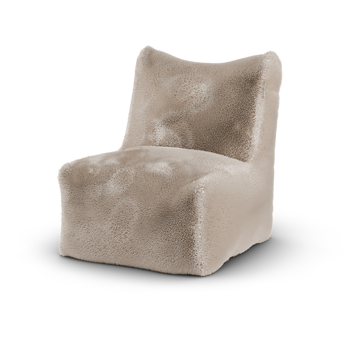 Roomwitte Doodle Junior Lounge Seat van Laui Lounge van opzij, met rughoogte van 74 centimeter