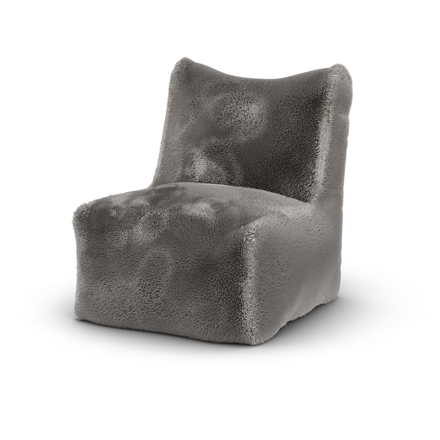 Lichtgrijze Doodle Junior Lounge Seat van Laui Lounge van opzij, met rughoogte van 74 centimeter
