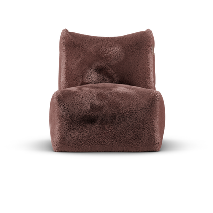 Poederroze Doodle Junior Lounge Seat van Laui Lounge van voren, met zitting van 68 bij 68 centimeter
